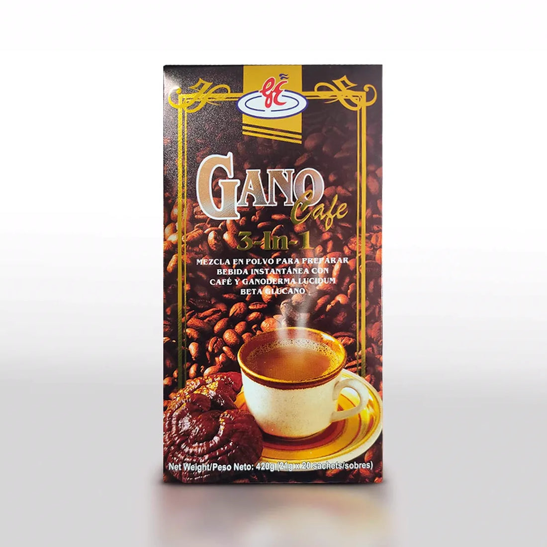 GanoCafé 3 en 1 original de Gano Excel, caja de 20 sobres
